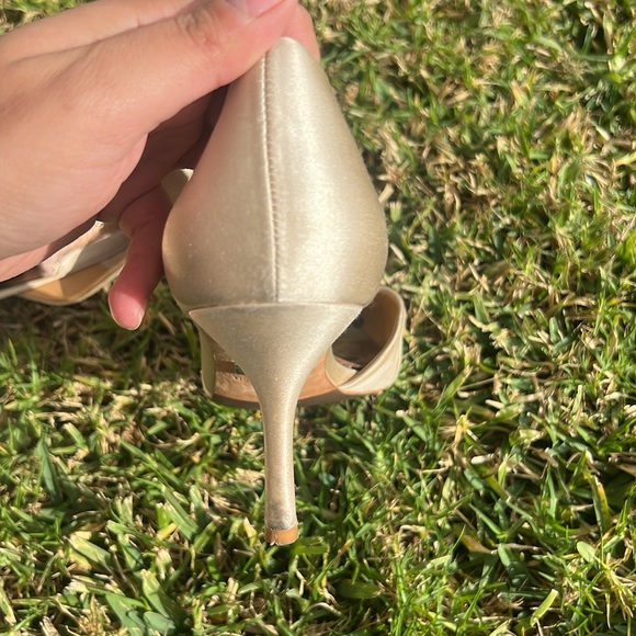 Badgley Misckha gold champagne heels sandals size 7 - Picture 6 of 7